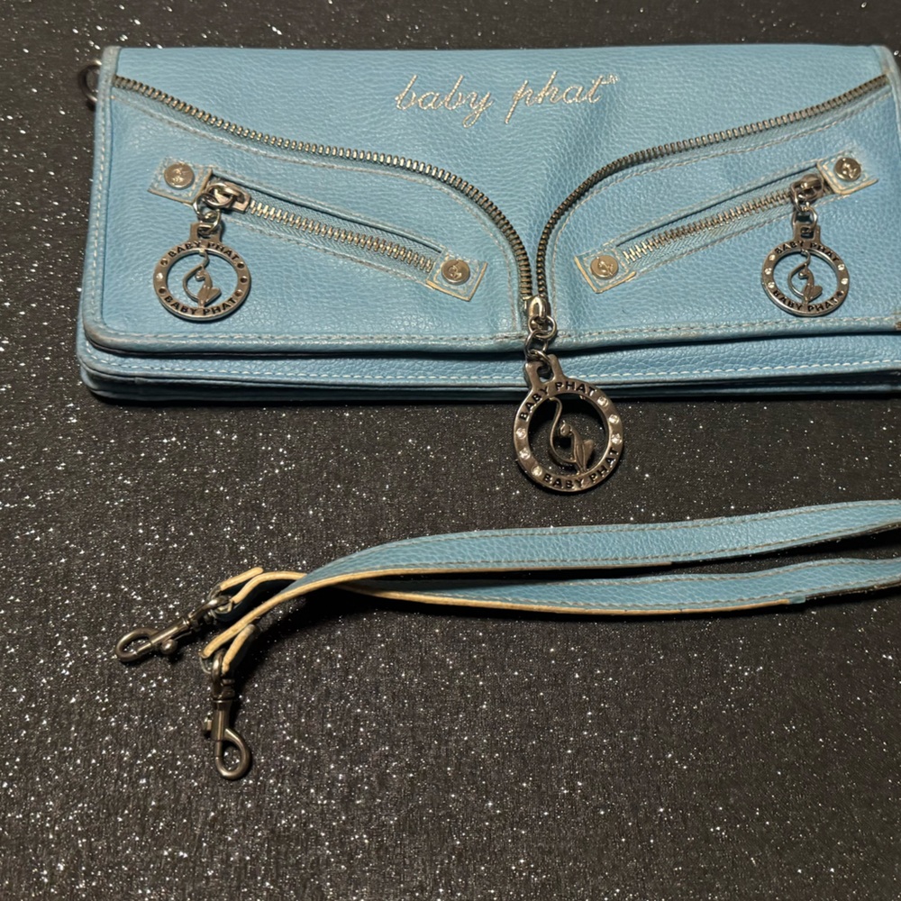 Baby Phat Light Blue Purse with removable strap